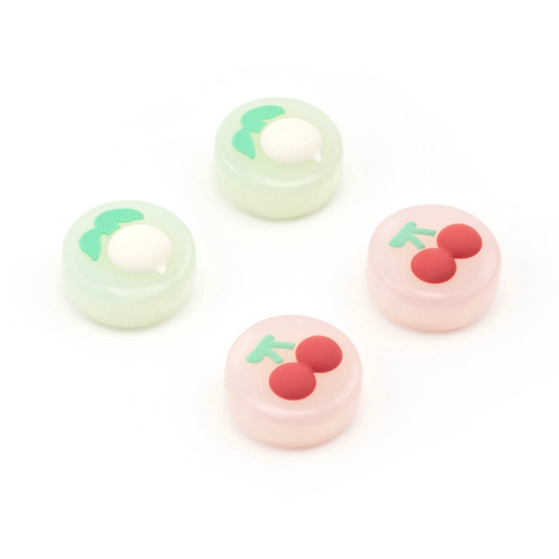 4 Pcs Thumb Grips Desain Buah Dan Hewan Crossing Untuk Ns Nintendo Switch/Lite