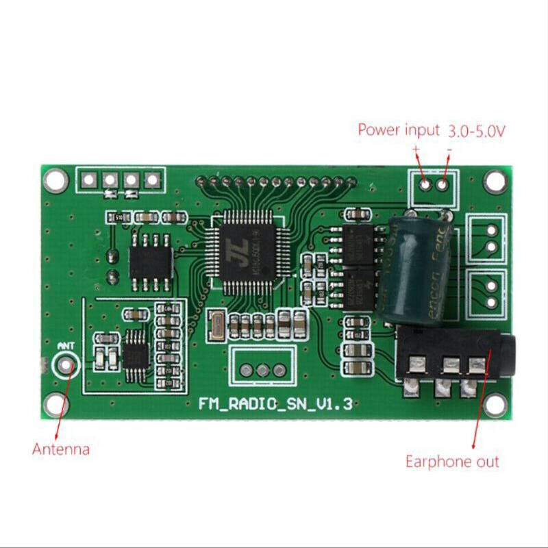 Radio FM Stereo 2x5Watt Receiver Modul PLL DSP 87.0MHz-108.0MHz or 76.0MHz-108.0MHz + Mini Amplifier