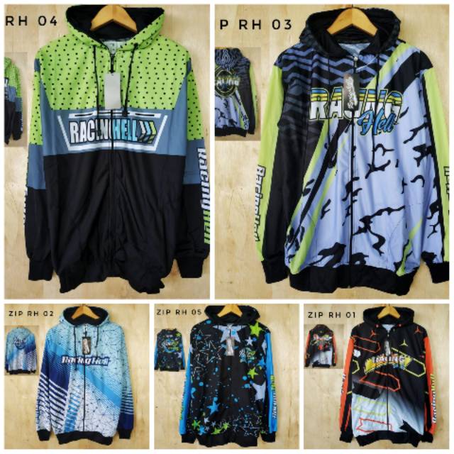 Jaket racing Hoodie Racing Jaket Racinghell cowo cewe L XL