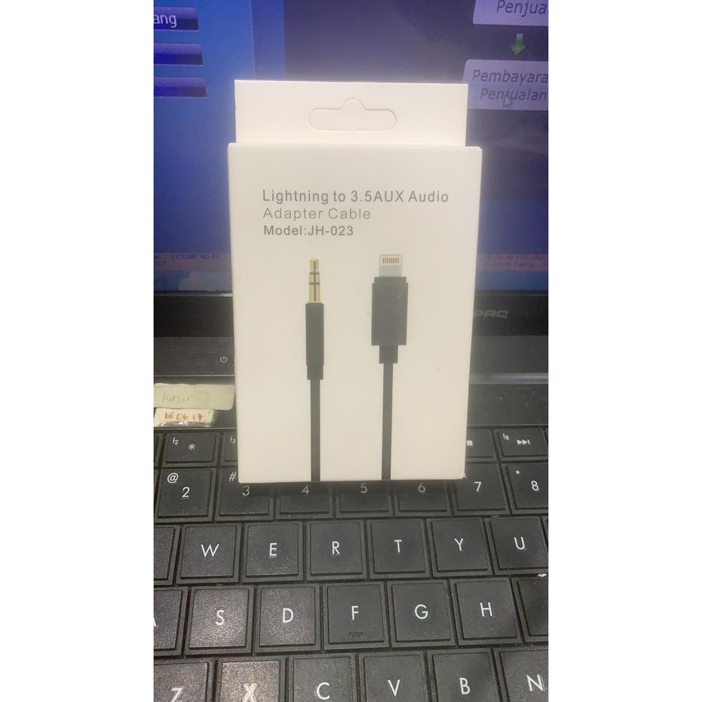 Kabel Audio Jack Aux to Lighting iphone 7/iphone 8/iphone 8+/iphone X/iphone 11/iphone 11 Pro Max
