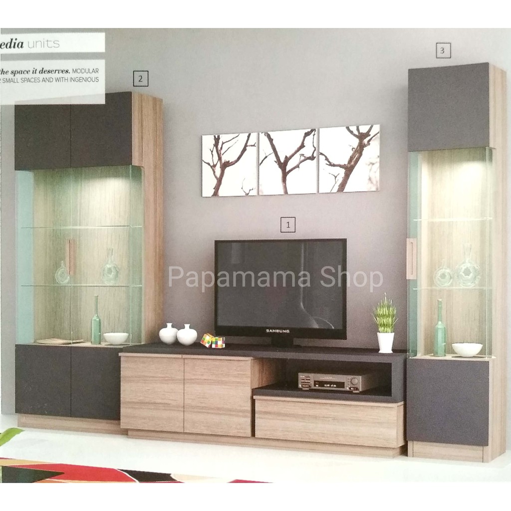 Set Multimedia Unit-  lemari Tv lemari Hias - Medan