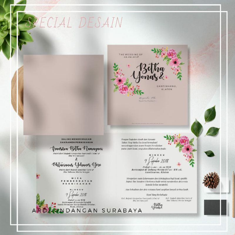 Undangan Pernikahan Rustic l Undangan murah l Undangan Griya Blanko l Cetak undangan murah