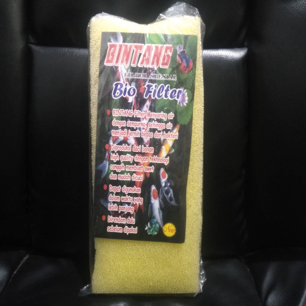 BUSA KUNING HITAM 11X28 CM BUSA BIO FILTER AQUARIUM 2 LAPIS