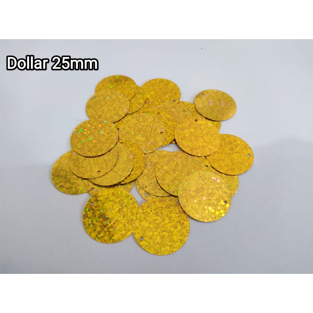 Payet / Sequin Koin Dollar 50 gr [10, 15, 20, 25 mm]