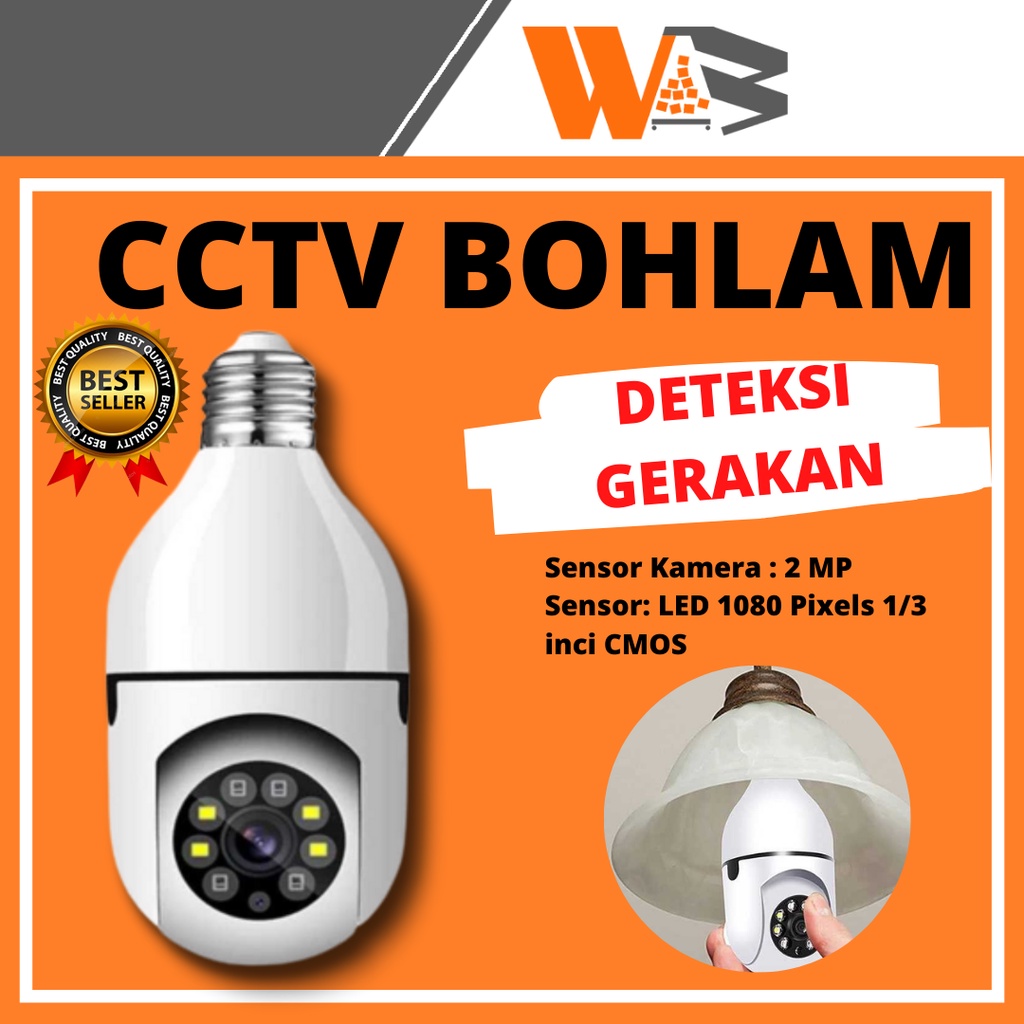 COD Kamera CCTV Bohlam CCTV WiFi IP Camera Auto Tracking Dual Light E27 2MP