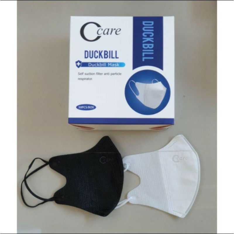 Masker Duckbill C Care 4 Lapis Hitam Putih WARNA WARNI isi 50 Pcs 1 Box