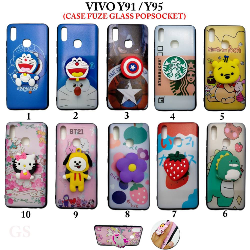 Case VIVO Y50 Y93 Y11 Y19  V19  V15  V15 PRO  S1 pro Case Fuze Glass Plus Popsocket