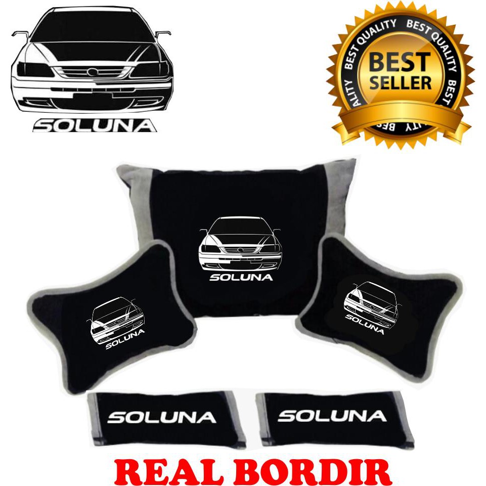 Bantal Mobil SOLUNA Headrest Mobil aksesoris mobil Kode 0988