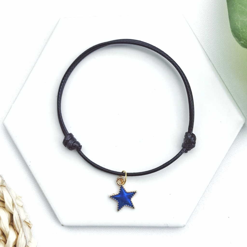 Gelang Tali Liontin Planet Simple Charm Tema Space adjustable Korean vintage Style