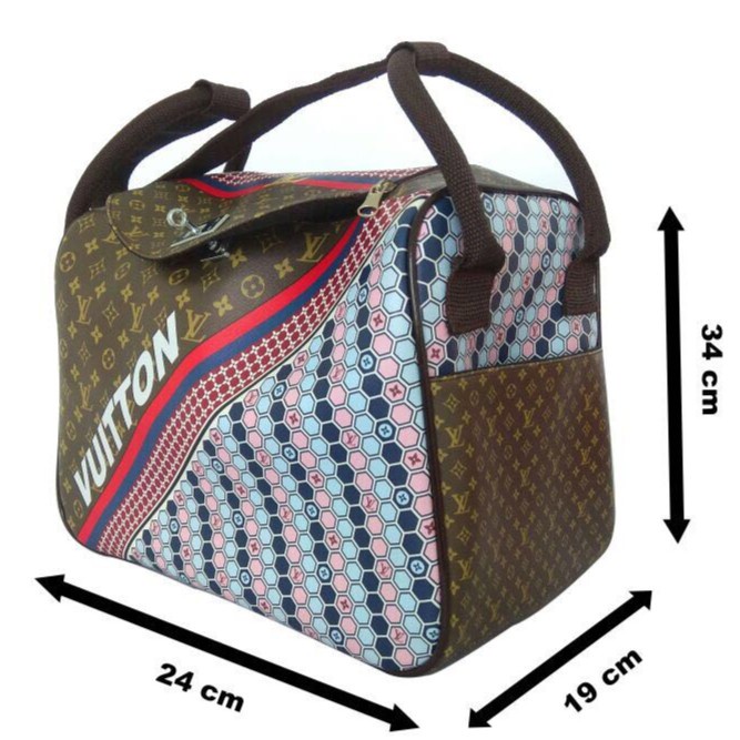 BAJ TRAVEL BAG FASHION IMPORT KULIT TAS JINJING / SELEMPANG (WATERPROOF) DEWASA ANAK LV FREE GEMBOK / TA042