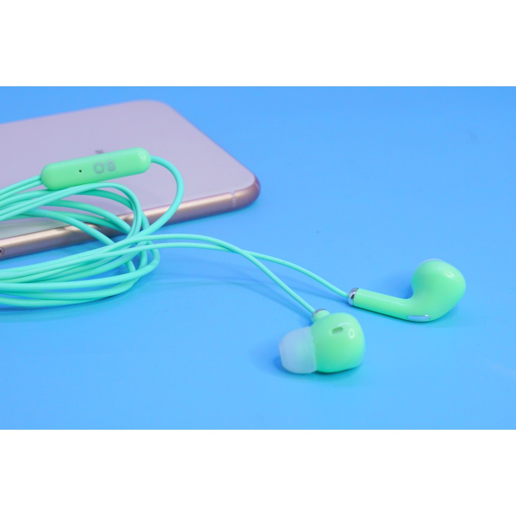 Earphone Headset Macaron Handsfree Wired HF H05 Extra Bass