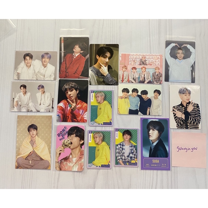 BTS photocard official pc taehyung jungkook taekook cardi butter mpc lys bunga hea JK love swz sowoz