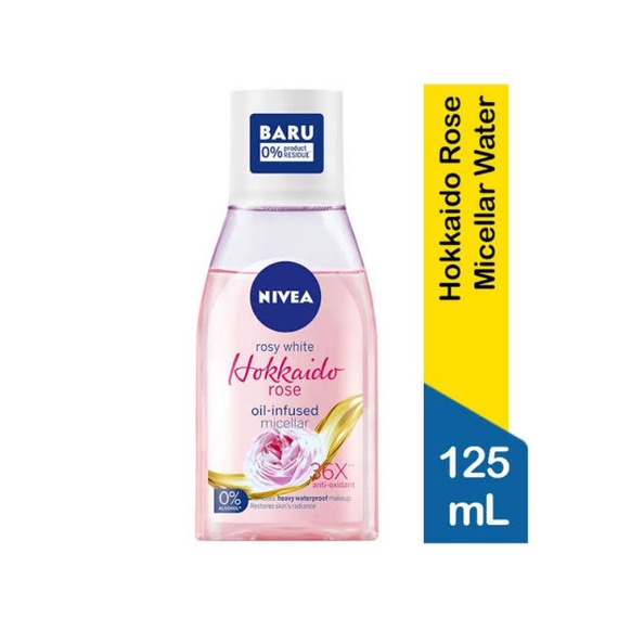 Nivea Micellar Water Hokkaido Rose 125 ml / Pembersih Make Up