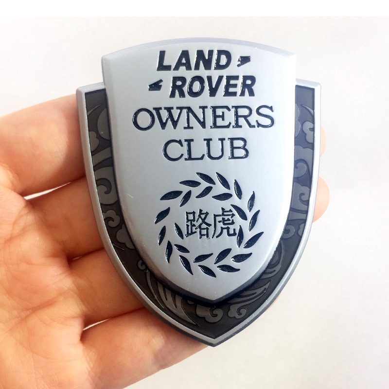 1x Metal LAND ROVER OWNERS Club Logo Car Side Fender Emblem Badge Sticker Decal Range Rover