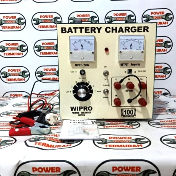 Jual Charge Aki 100A WIPRO Battery Charger Accu WP 100 A Charger Aki