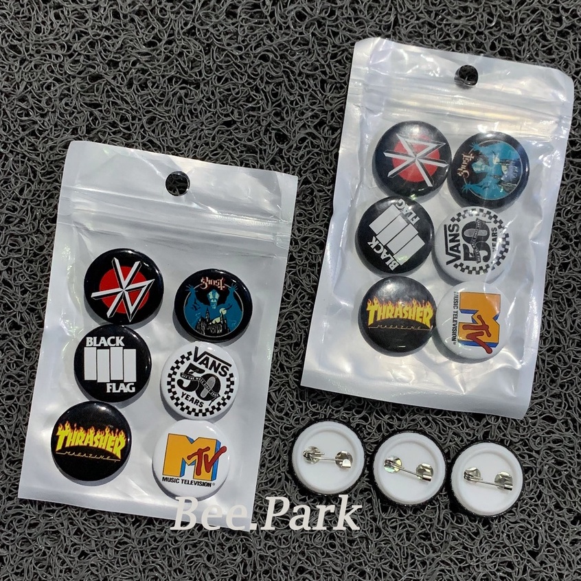 PIN BUTTON/PIN BROSH SATU SET ISI 6