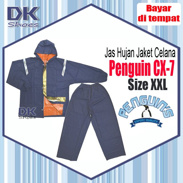 Jas Hujan Penguin's CX-7 XXL / Jas Hujan Jaket Celana / Jas Hujan PVC / Jas Hujan Tebal