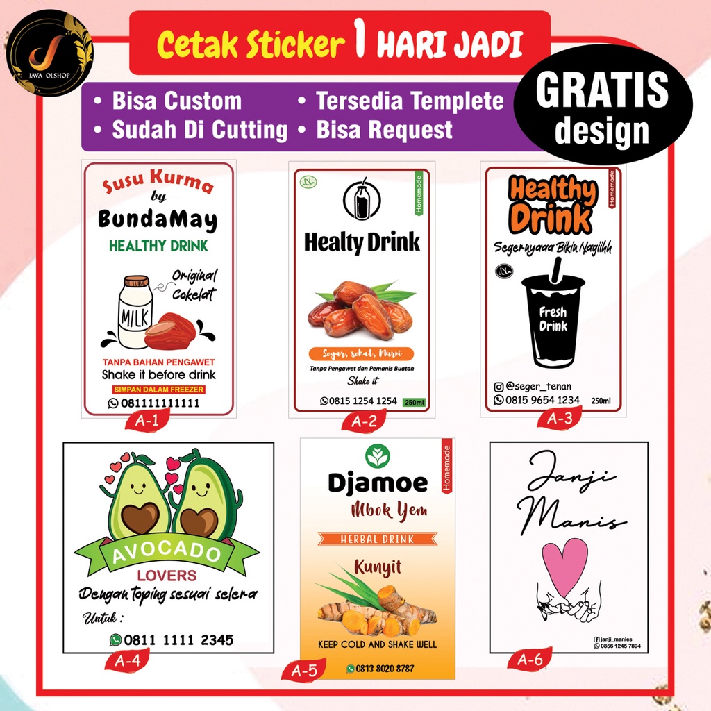 

STIKER PRODUK KEMASAN MAKANAN MINUMAN BOTOL BOX DLL