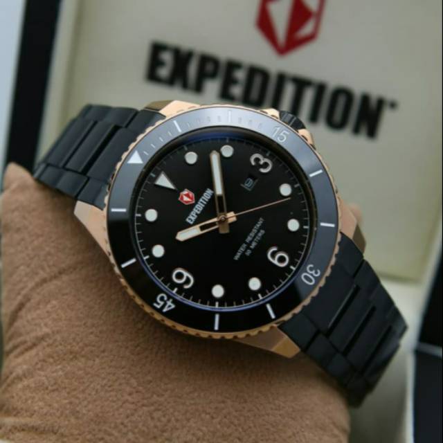 EXPEDITION E6792 6792 ROSEGOLD BLACK PRIA.ORIGINAL GARANSI RESMI 1 TAHUN