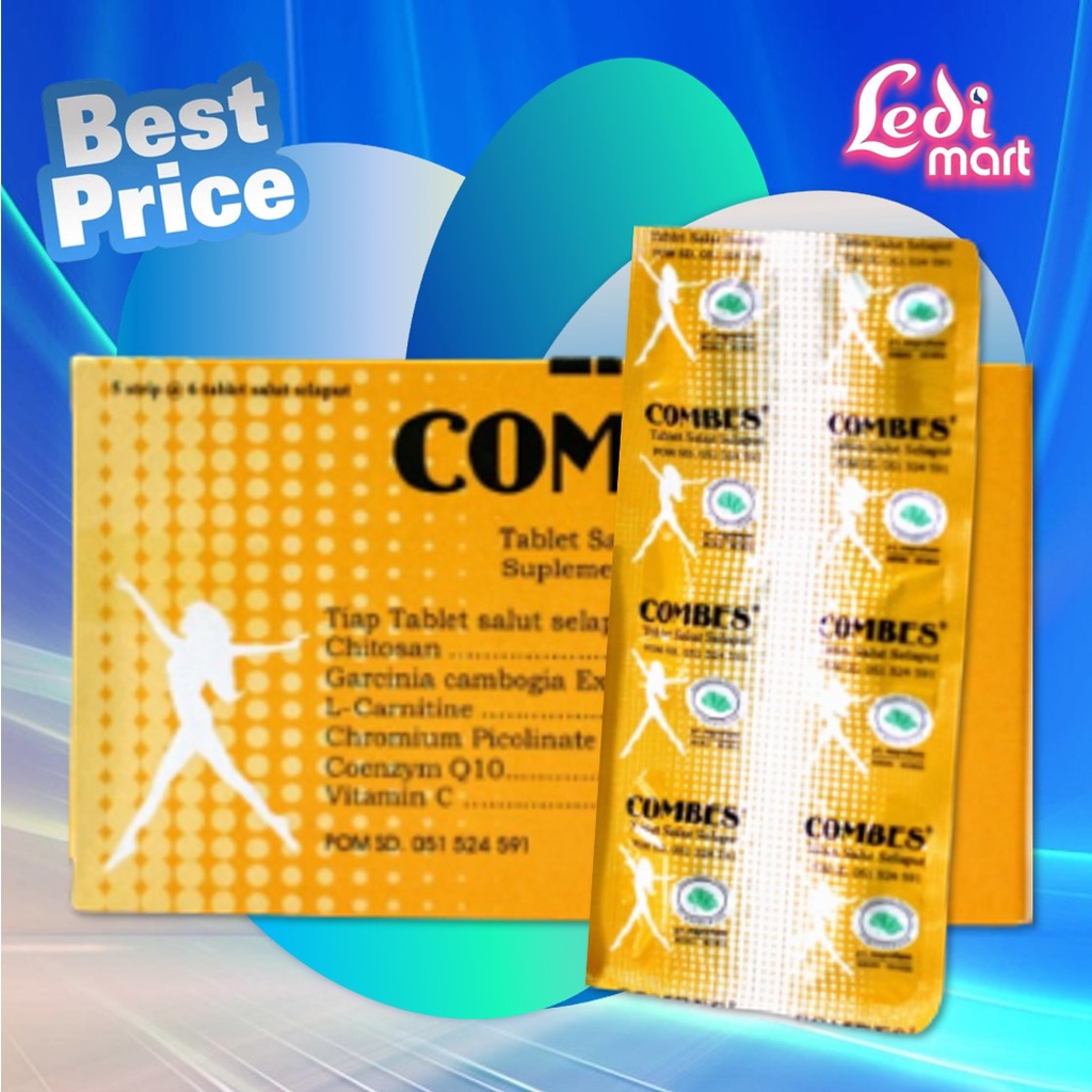 ORIGINAL COMBES Obat Diet Pelangsing Isi 30 Tablet / Suplemen / Mepro / LEDI MART