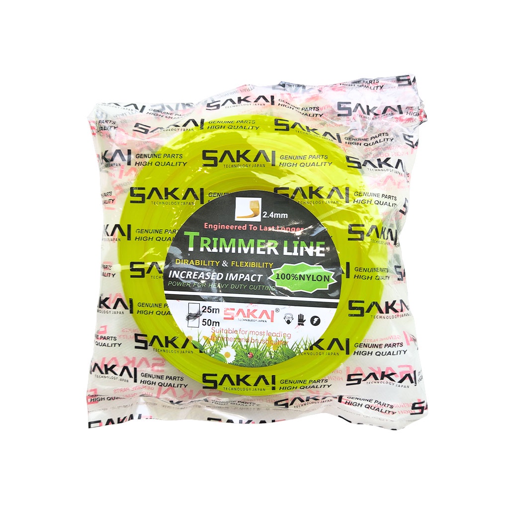 Nylon Cutter Trimmer Line 25 Meter 50 Meter / Tali Senar Mesin Potong Rumput / Senar Nilon Potong Rumput