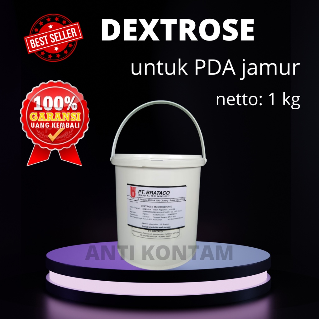 DEXTROSE MONOHYDRATE bahan baku farmasi untuk membuat bibit jamur PDA