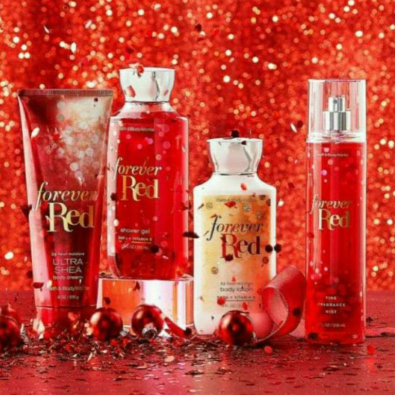 BATH &amp; BODY WORKS BBW FOREVER RED SERIES MIST LOTION SHOWER GEL BODY CREAM HAND CREAM SHOWER GEL BODY CREAM LOTION MIST WASH WALLFLOWER ROOMSPRAY SCENTPORTABLE GENTLE GEL DEEP CLEANSING GENTLE FOAMING CREAMY LUXE