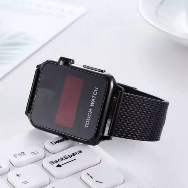 Jam Tangan Pria/Wanita Anti Air Touch Screen Digital Strap Rubber Pasir