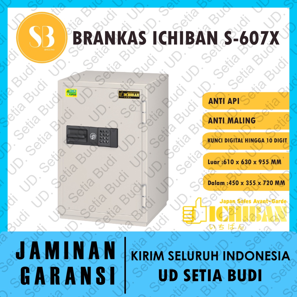 Brankas Digital Ichiban S-607X Tahan Api 607 X