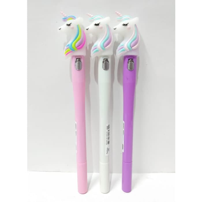 

Pulpen Bolpen Lampu Kepala Unicorn Alat Tulis Gel Hitam 0.5 mm Tipe B -