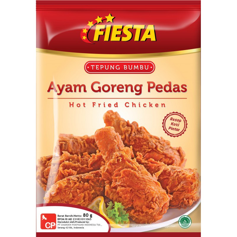 

Fiesta Tepung Bumbu Ayam Goreng Pedas- Tepung Roti Ayam Kremes-Tepung Bakwan 80gr