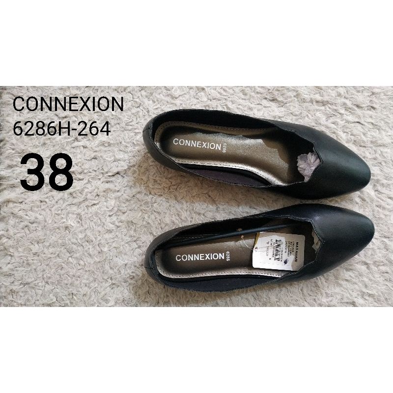 sepatu kerja wanita hitam flat nyaman brand matahari/connexion original