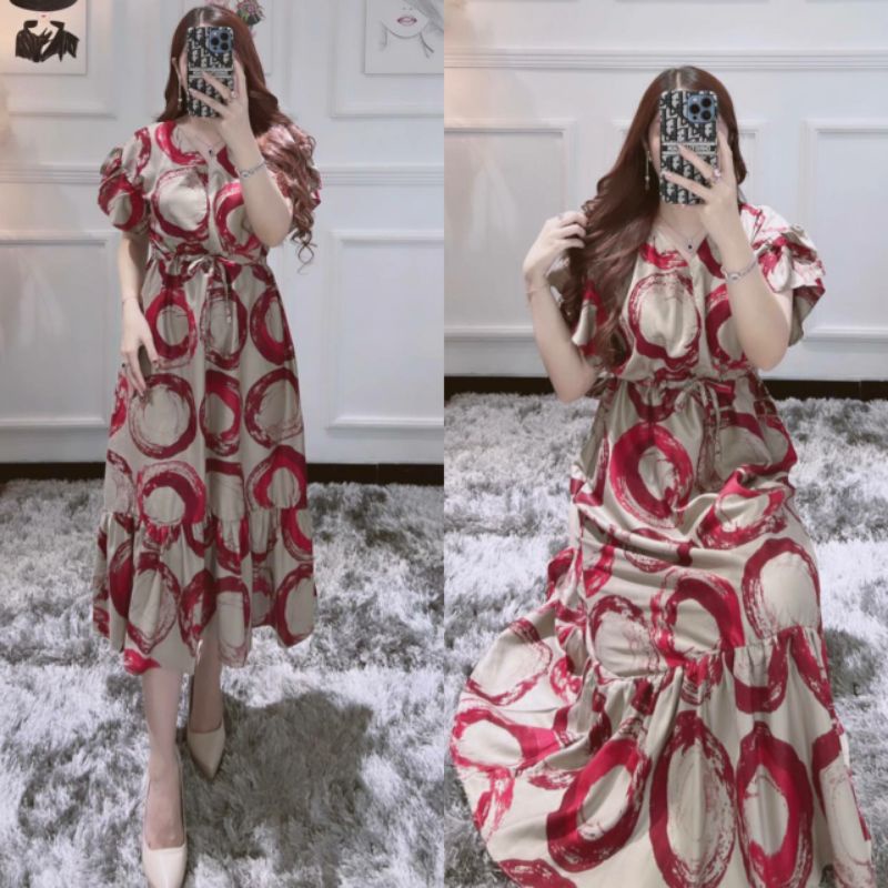 Dress Luna Motif Terbaru Wanita Dewasa Kekinian Terlaris