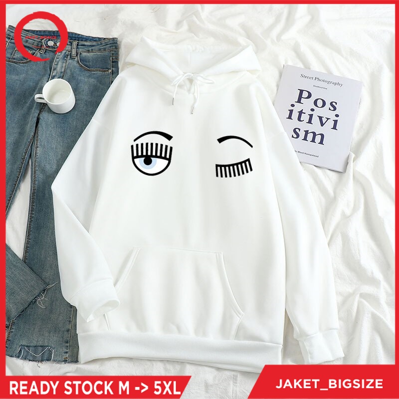 Jaket Hoodie Hodie Aesthetic Cute Style Cartoon Eye Graphic  jumbo bigsize pria wanita ukuran m l xl xxl xxxl xxxxl xxxxxl