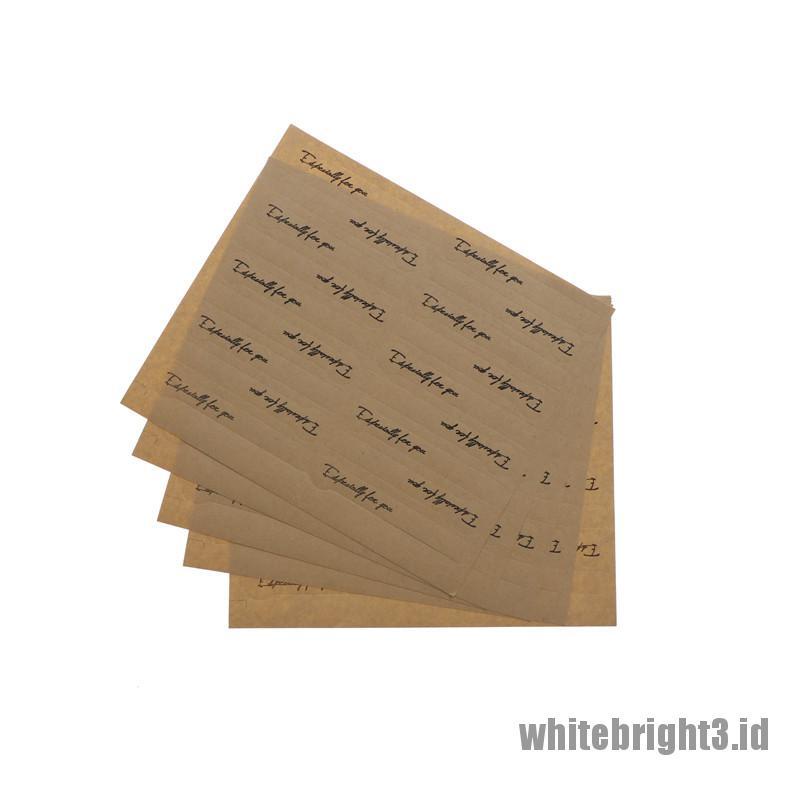 ❤White3 Warna Putih❤ 90pcs Stiker Label Segel Bahan Kertas Kraft Untuk Dekorasi Kemasan Kue