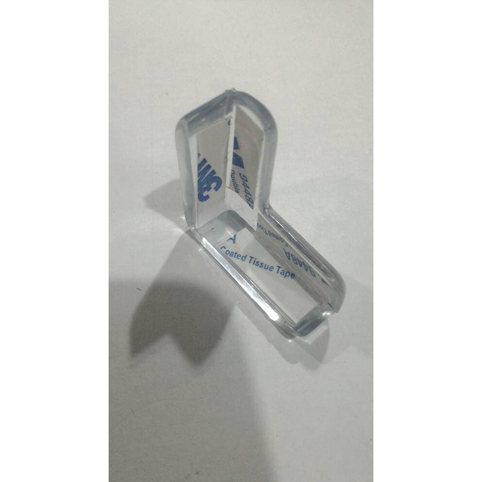 Limited Edition !!! Karet Siku Kotak Pelindung / Pengaman Meja Sudut Bening Kaca