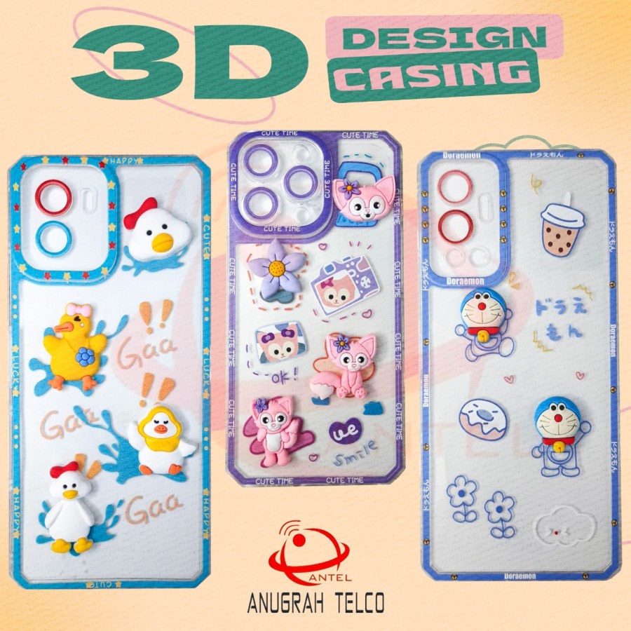Softcase Corak Oppo Reno 7z/a74/a55/a16k/a55/a95/a96 soft case 3d Nasa boneka timbul