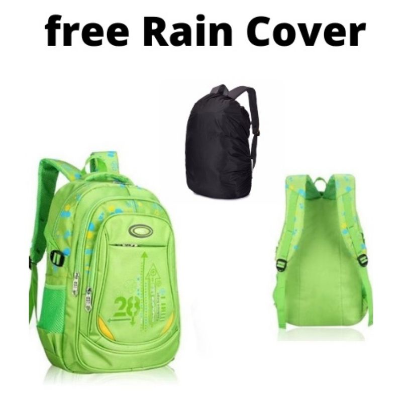 Maledak Free Rain Cover Tas Pelajar Untuk Ransel Anak Laki-laki dan Perempuan Sekolah Dasar Tahan Lama Pola Garis Tesk Nilon Tas Sekolah Anak-anak