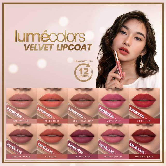 Lumecolors SERIES VELVET LIPCOAT by CHRISTINA LIE BPOM HALAL Lipmatte awet tahan 12 jam