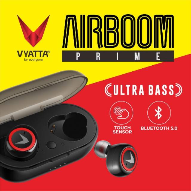 SALE Earphone bluetooth VYATTA AIRBOOM PRIME TWS ultra bass headset