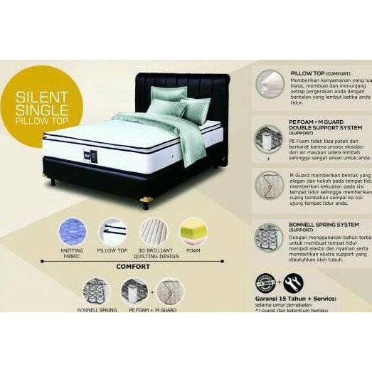 Kasur Spring Bed 180 X 200 Set Airland Pillow Top Custom Sss Matras