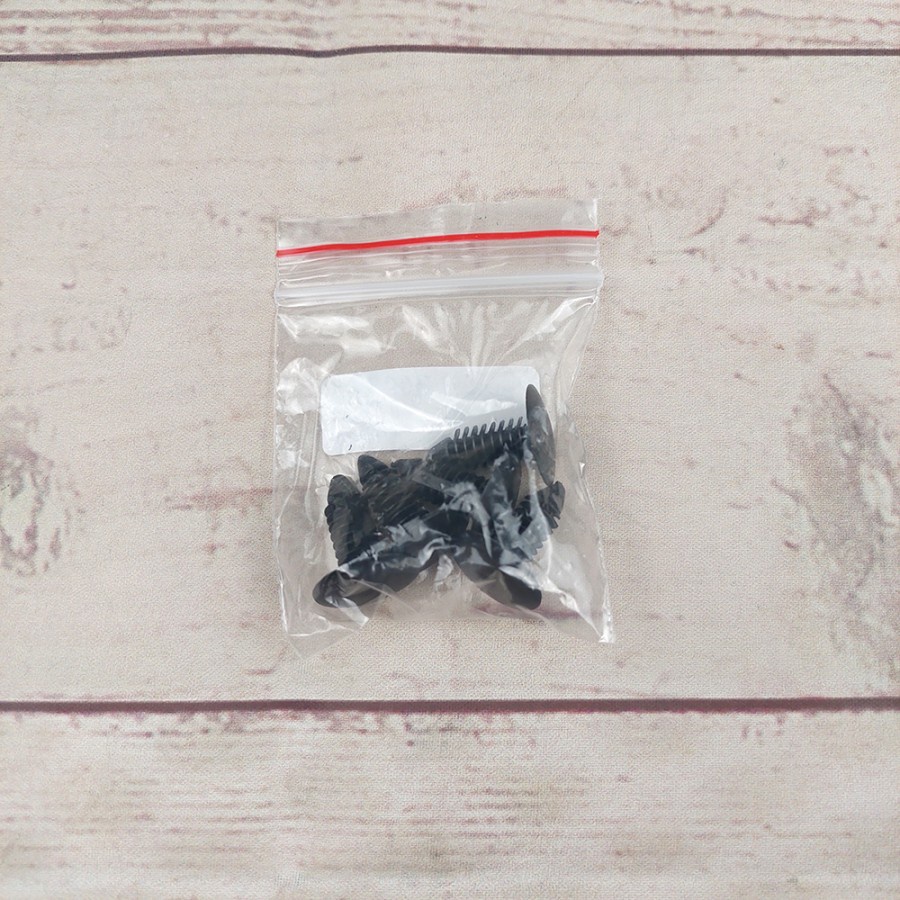 Klip Kancing Plastic Car Buckle Rivet 18 x 8 mm 20 PCS - 170 - Black