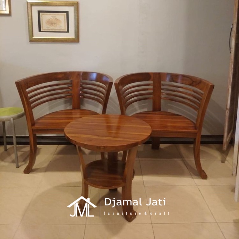 kursi teras cantik jati jepara, kursi teras jati minimalis, kursi santai jati