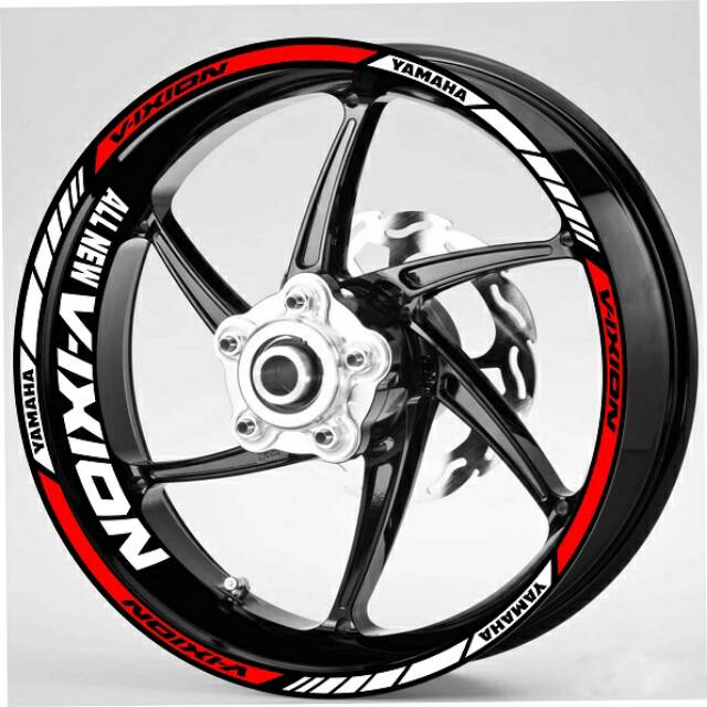 Sticker Velg Motor Yamaha All New Vixion Ukuran Velg 17 Inch