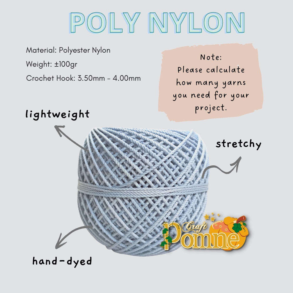 Benang Rajut Poly N Glitter (PRINCESS SERIES) / Poliester Glitter / Poly Nylon Glitter