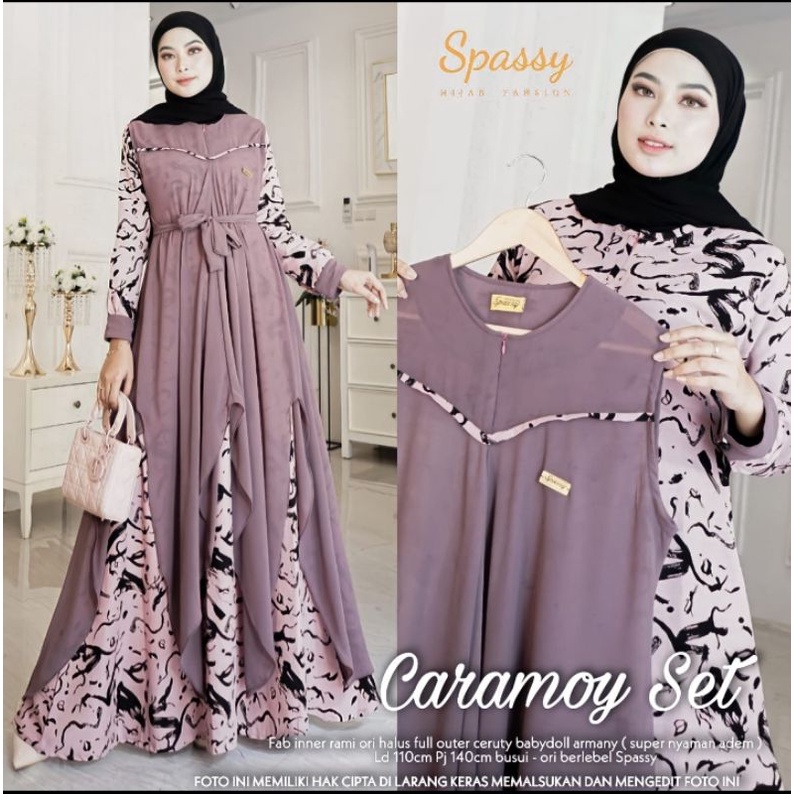 [ Ready ] Caramoy set By Spassy warna plum