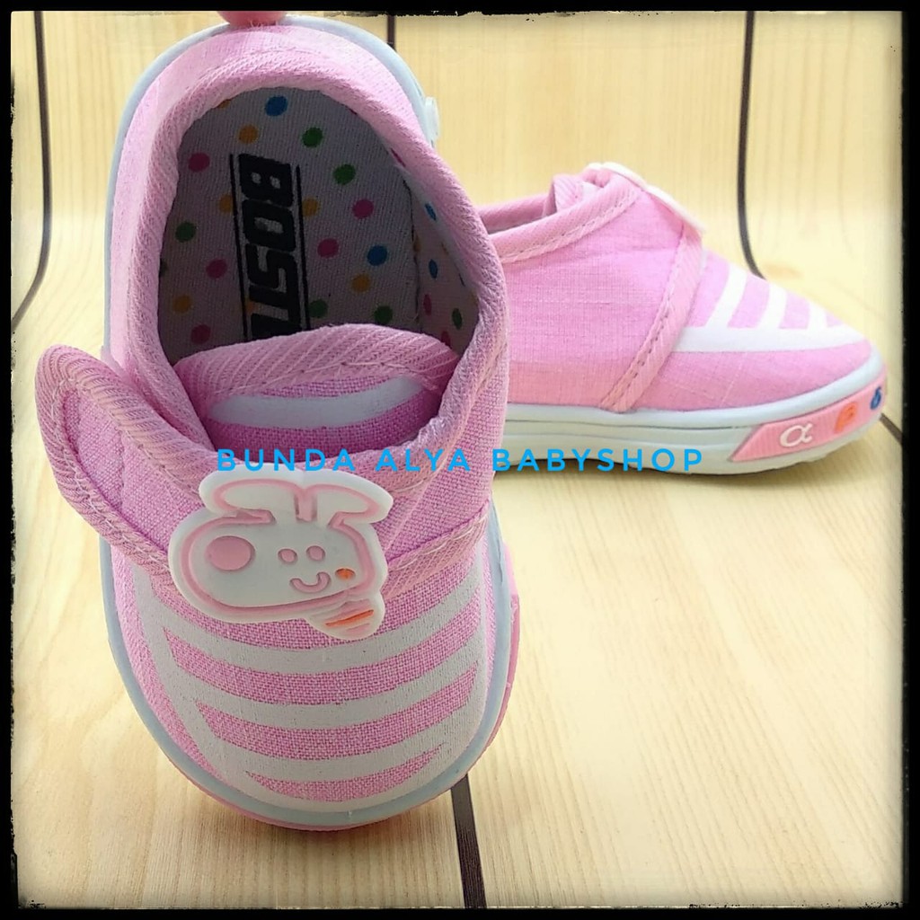 Sepatu Bayi Perempuan IMPORT Usia 6 - 12 Bulan PINK - Sepatu Anak Belajar Jalan Bunyi Ringan Dan Tidak Licin Size 16 - 20