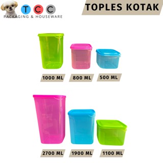 Toples Kotak Container Zayn KMP Mutiara Plastik Kecil Sedang Besar Kue Kering Wadah Penyimpanan