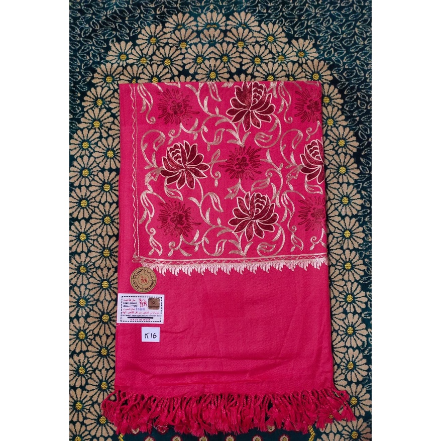 SORBAN KASHMIRI SULAM IMPOR BAHAN DASAR MERAH