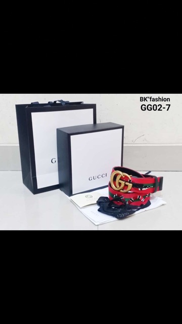 Ikat pinggang Gucciii 8 motif Free Box &amp; Paperbag Murah Sabuk pria dan belt wanita unisex import